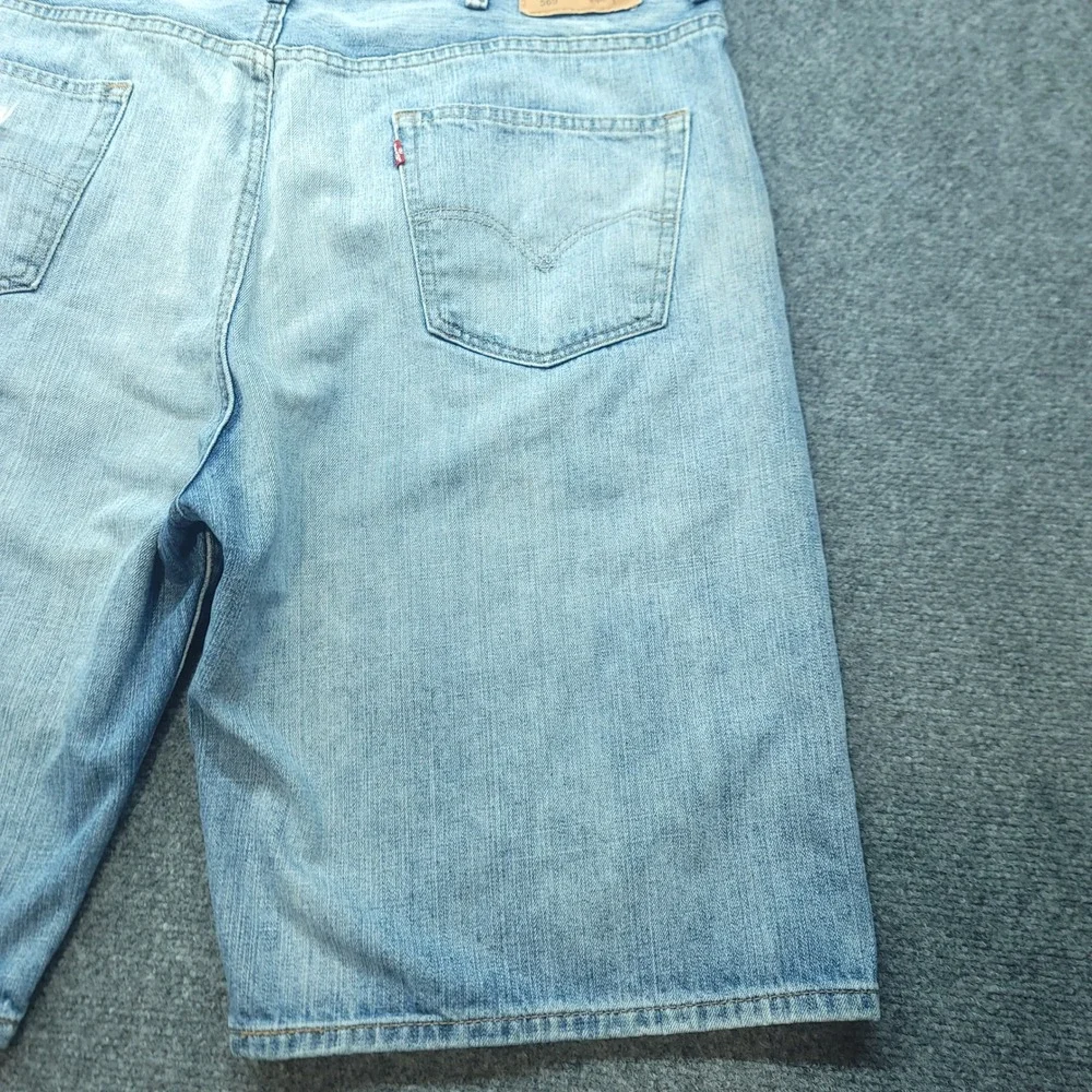 Levis 569 Loose Straight Denim Shorts Mens 44 Light Wash Blue Casual Jean Shorts